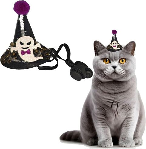 Halloween Costumes for Cats Puppies, Cats Puppies Witch Hats for Halloween Party Decoration PC301-2 in Saudi Arabia