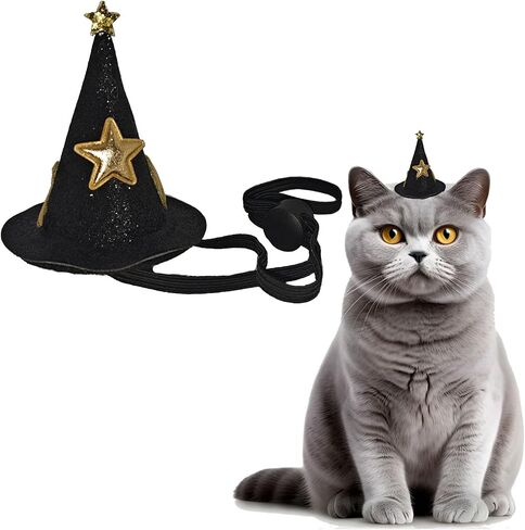 Halloween Costumes for Cats Puppies, Cats Puppies Witch Hats for Halloween Party Decoration PC301-2 in Saudi Arabia