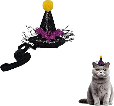 Halloween Costumes for Cats Puppies, Cats Puppies Witch Hats for Halloween Party Decoration PC301-2 in Saudi Arabia
