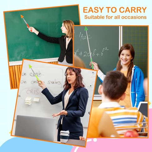 4 قطع عصا مؤشر تلسكوبية للمعلم، مستلزمات تعديل مثلثة مضحكة قابلة للسحب، عصا توجيه محمولة قابلة للتمديد للمدرسة، مكتب التدريس، المؤتمرات، العرض التقديمي، الفصل الدراسي in Saudi Arabia