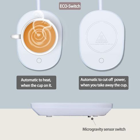 TOP STAR Coffee Milk Tea Warmers for Beverage Cup Mug Warmer for Desk，Electric Automatic Warmer for Cup Keep in 55℃ Safely to Drink in Saudi Arabia
