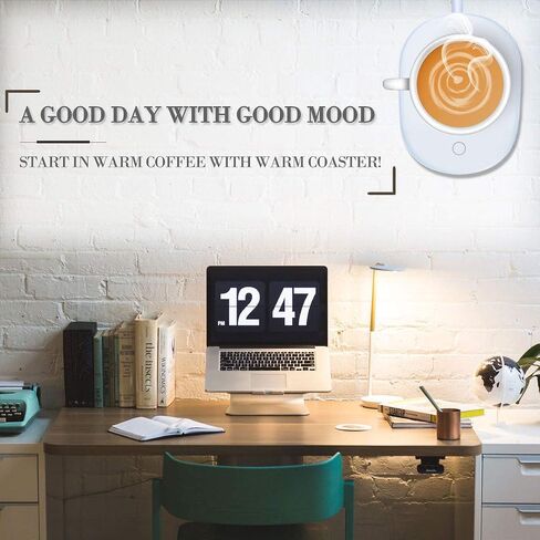 TOP STAR Coffee Milk Tea Warmers for Beverage Cup Mug Warmer for Desk，Electric Automatic Warmer for Cup Keep in 55℃ Safely to Drink in Saudi Arabia