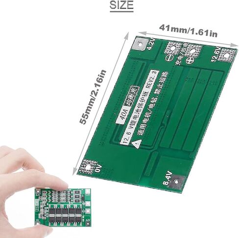 4 قطع 3S 40A PCB لوح حماية 18650 بطارية ليثيوم لوح حماية ليثيوم أيون شاحن بطارية ليثيوم PCB BMS 11.1 فولت 12 فولت 12.6 فولت مع شحن التوازن مع شريط النيكل in Saudi Arabia