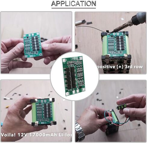 4 قطع 3S 40A PCB لوح حماية 18650 بطارية ليثيوم لوح حماية ليثيوم أيون شاحن بطارية ليثيوم PCB BMS 11.1 فولت 12 فولت 12.6 فولت مع شحن التوازن مع شريط النيكل in Saudi Arabia