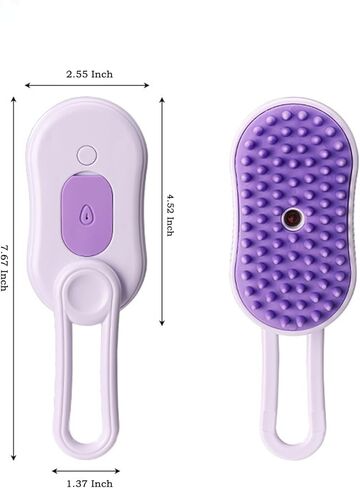 أداة تنظيف ذاتي 3 في 1: فرشاة تدليك بالبخار لإزالة شعر الحيوانات الأليفة، مناسبة للقطط والكلاب in Kuwait