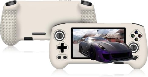 SKRVGOJFG Silicone Case Compatible with Anbernic RG556, Anti-Scratch, Washable, Shockproof Silicone Protective Cover for RG556 Retro Handheld Game Console - Black in Saudi Arabia