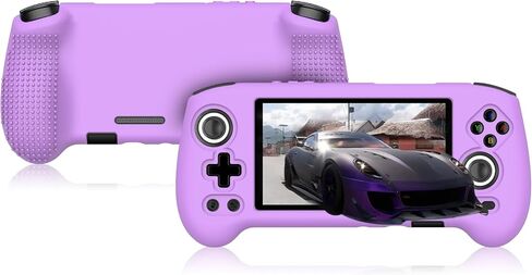 SKRVGOJFG Silicone Case Compatible with Anbernic RG556, Anti-Scratch, Washable, Shockproof Silicone Protective Cover for RG556 Retro Handheld Game Console - Black in Saudi Arabia