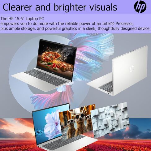 HP Laptop with 1-Year Microsoft 365 & Wireless Buds| 15.6 inch HD Display| Intel Quad-Core Processor| HDMI| USB-C| Windows 11 H (Silver, 32GB RAM | 128GB SSD | 128GB External Drive) in Saudi Arabia