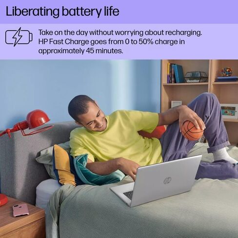 HP Laptop with 1-Year Microsoft 365 & Wireless Buds| 15.6 inch HD Display| Intel Quad-Core Processor| HDMI| USB-C| Windows 11 H (Silver, 32GB RAM | 128GB SSD | 128GB External Drive) in Saudi Arabia
