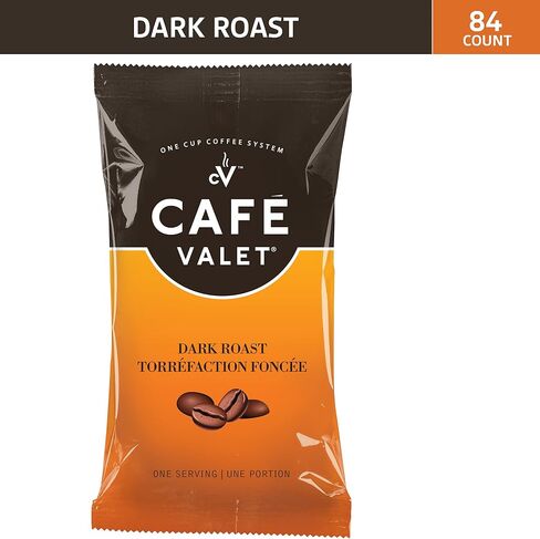 Café Valet DECAF Dark Roast Single Serve Coffee Packets – 84 Count – For Use with Café Valet Single Serve Coffee Makers – Disposable Brew Basket & Coffee Pack in Saudi Arabia
