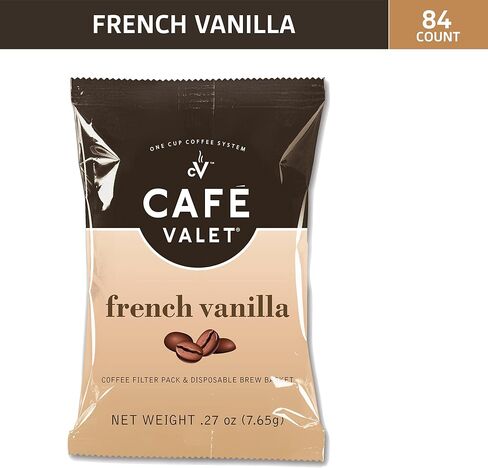 Café Valet DECAF Dark Roast Single Serve Coffee Packets – 84 Count – For Use with Café Valet Single Serve Coffee Makers – Disposable Brew Basket & Coffee Pack in Saudi Arabia