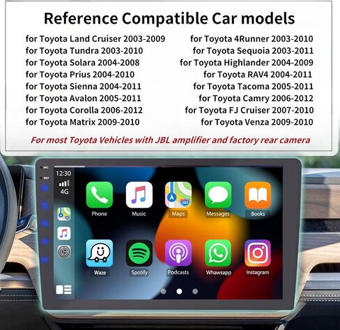 Car Stereo Radio Wiring Harness for Toyota Camry Corolla RAV4 Prado Fortuner Highlander Tundra Yaris, 16PIN Power Cable Adapter with JBL Amplifier Backup Camera Steering Wheel Control CANBUS in Saudi Arabia