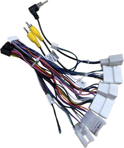 سيارة ستيريو راديو الأسلاك تسخير لتويوتا كامري كورولا RAV4 برادو فورتشنر هايلاندر تندرا ياريس، محول كابل الطاقة 16PIN مع JBL مكبر للصوت كاميرا احتياطية التحكم في عجلة القيادة CANBUS in Kuwait