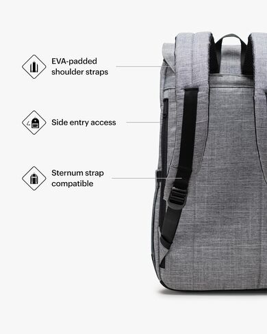 Herschel Supply Co. Retreat Backpack, Light Grey Crosshatch, One Size in Saudi Arabia