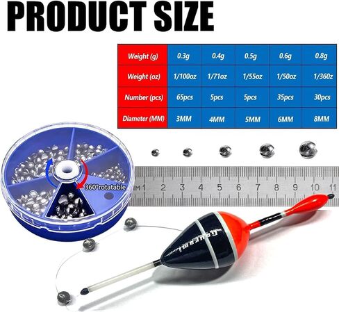 YOTO Fishing Weights Sinkers,230pcs/107pcs Lead Split Shot Weights,Removable Round Fishing Sinkers in Saudi Arabia