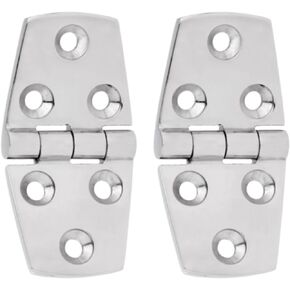 2Pcs Deck Door Hinges 3'x1.5'(76mm X 38mm) 316 Stainless Steel Boat Strap Hardware 6 Holes Casting Cabinet Hatch Hinge