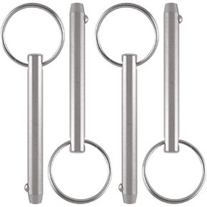 4 Pack Quick Release Pins, Diameter 5/16"(8mm), Usable Length: 2-1/4"(57mm), Full 316 Stainless Steel, Bimini Top Pin, Marine Hardware, All Parts are Made of 316 Stainless Steel