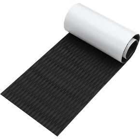 X AUTOHAUX 1 Pcs 47.24"x11.81" EVA Faux Teak Decking Sheet Mat Non-Slip Self-Adhesive for Boat Yacht Marine Deck Pad RV Car Trunk Flooring Carpet