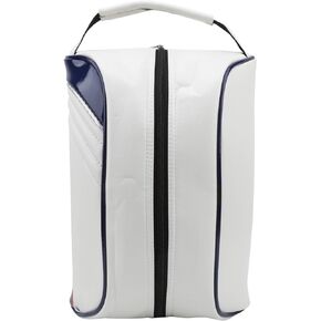 PU Leather Waterproof Golf Shoe Bag Zippered Shoe Carrier Sports Shoe Bag Golf Shoes Storage Bag
