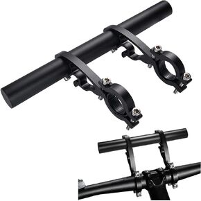 Bike Bicycle Double Handlebars Extender Extension,Aluminum Alloy Super Long Bike Bracket Accessories,for Bike Mounts,Bicycle Extender Bars,for 20mm-32mm Bars Caliber