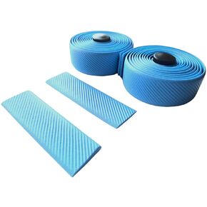 SHRMINE Light Blue High-Performance Silicone Bike Handlebar Tape - 2 Rolls