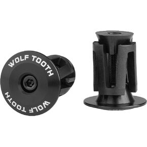 Wolf Tooth Alloy Bar End Plugs (Set of 2) - Black