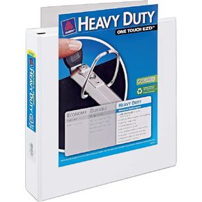 Avery Heavy-Duty View 3 Ring Binder, Extra Wide, 1" EZD Rings, 1 White Binder (01318)