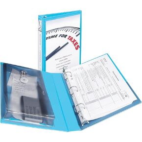 Avery Mini Protect and Store View 3 Ring Binder, 1 Inch Round Rings, 1 Light Blue Binder (23014)