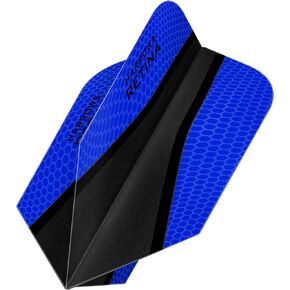 Harrows Retina X | Premium Extra Strong 100 Micron Dart Flights in Slim Shape, 5 Sets of 3 Flights, 15 Flights In Total, Blue