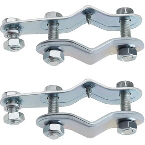SING F LTD 2 Pieces Bicycle Dynamo Holder Bike Metal Bulb Mount Bracket Fit 11mm-25mm Bicycle Front Forks Bracket Silver Fixed Forks