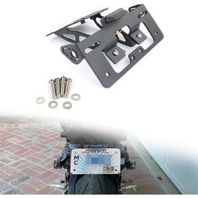 Xitomer Fender Eliminator Fit for 2023 MT-09 MT09 2021 2022 MT-09 SP, License Plate Holder Fender Eliminator Tail Tidy with LED Light, Compatible with OEM Aftermarket Turn Signal