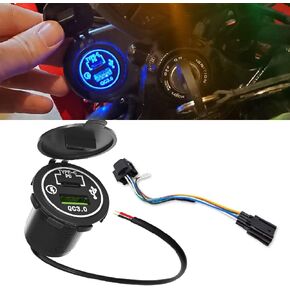 Motorcycle USB Quick Charge 3.0 Type-c PD Dual USB Port Kit Compatible for Honda Hunter Cub 125 Tail125 CT125 2019-2024