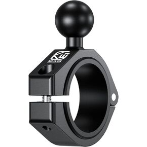 BRCOVAN Aluminum Alloy Large Bar Clamp Mount with 1'' TPU Ball Fit for ATV UTV Roll Cage Round Rails Diameter 1.5'' 1.65'' 1.75'' 1.85'' 2'' Compatible with RAM Mounts B Size Double Socket Arm