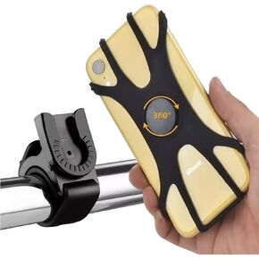 2 Pack Universal Bike Phone Mounts, 360 Rotation Silicone Holders for iPhone and Samsung, Compatible with 4.7-6.8 Inches Phones, Easy Installation in Kuwait