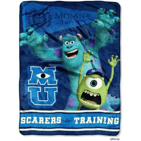 Northwest Disney Monsters Inc University Scarers in Training Micro Raschel Throw Blanket 46"x60" (116cm x 152cm)