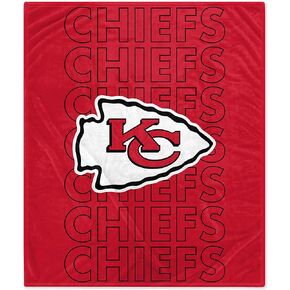 Officially Licensed NFL Echo Team Wordmark Plush Throw Blanket, 60" x 70"