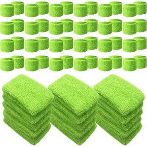 Lounsweer 72 Pcs Bulk Sports Wristbands - Sweatbands for Kids, Gifts, Party Favors, Athletics, and Fans
