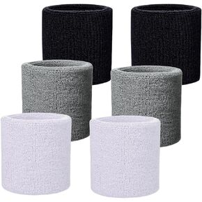 Wristbands Sweatbands for Men & Women, Breathable Tennis Wrist Bands Absorbent Sweat Band Multiuse Wristband for Basketball, Running, Gym, Working Out