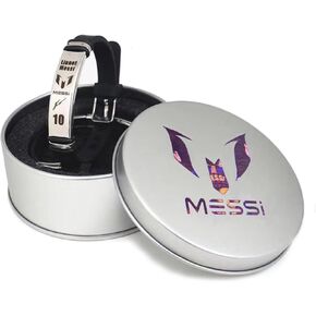 Lionel Messi signature wristbands Football bracelet, Waterproof sports rubber bracelets, Rubber wristbands, Messi Memorial Collection Gift Box