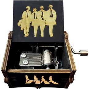 Bolunlun Star Wars music box, wooden hand crank music box, wooden toys for movie fans, gifts for boyfriends and kids, perfect for Valentine's Day, birthdays, Halloween and Christmas. (Star Wars song)