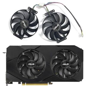FDC10H12S9-C T129215SU 6PIN RTX 2060 Super GPU Fan لـ ASUS GTX 1660 1660Ti Dual EVO OC RTX2070 مروحة تبريد بطاقة الرسومات (FDC10H12S9-C)