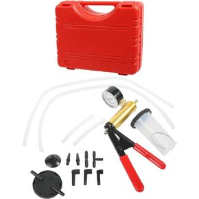 ESEWALAS Brake Bleeder Kit,Brake Bleeder Vacuum Pump Kit with Adapters,Car Accessories 2 in 1 Brake Fluid Bleeder Kit Hand held Vacuum Pump Test Set,Car Brake Clutch Bleeder Tool