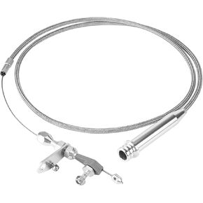 Transmission Detent Kickdown Cable, 6051 Universal Braided Durable Silver Auto Parts for 700R4 Replacement for CHEVY in Kuwait