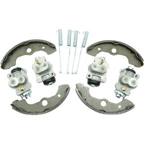 M MATI Front Left&Right Brake Wheel Cylinders Set all 4 with Brake Shoes for Honda Rancher 350 400 Rubicon 500 Rincon 650 TRX350 TRX400 TRX500 TRX650