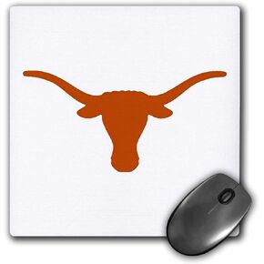 3dRose LLC 8 x 8 x 0.25 Inches Mouse Pad, Longhorns (mp_5721_1)
