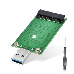 محول ELUTENG mSATA، محول mSATA إلى USB 3.0، قارئ USB mSATA SSD، محول SATA صغير 50 ​​مم كمحرك أقراص فلاش محمول محرك أقراص ثابتة خارجي (لا حاجة إلى كابل)