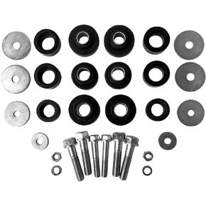Subframe Body Mount Bushing Kit w/Hardware for 1967-1972 Chevrolet Camaro Pontiac Firebird 1969-1972 Nova - Rubber Body Mount Bushing & Steel Sleeves & Hardware