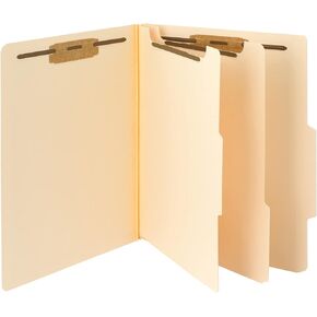 Smead Classification File Folder, 2 Dividers, 2" Expansion, 2/5-Cut Tab, Letter Size, Yellow, 10 per Box (14004)