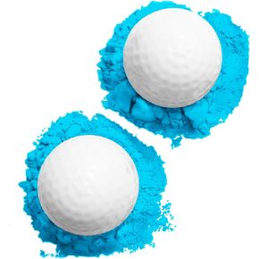 J&M Gender Reveal Golf Ball for Baby Showers and Reveal Parties. All Natural Holi Powder. 2 Pack.