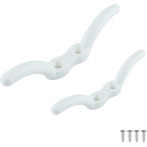 VTurboWay 2 Pack Nylon White Rope Cleat 4" Marine Grade